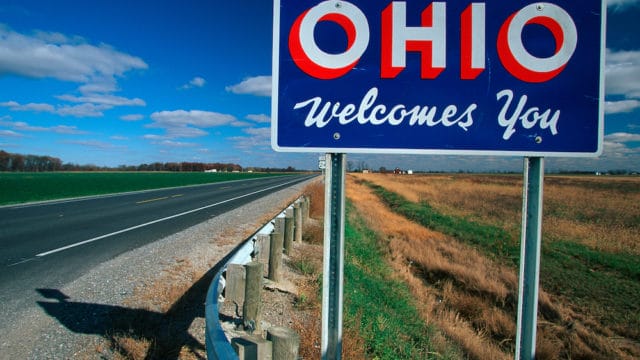 Willkommen in Ohio Schild