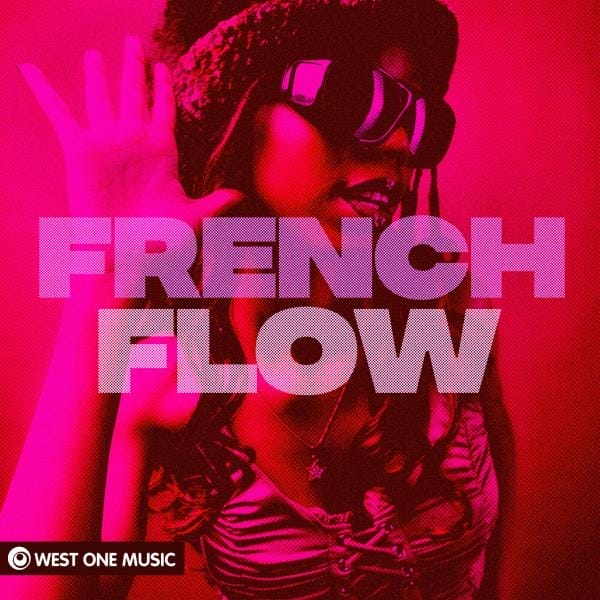 Young woman glasses on with a bright pink hue